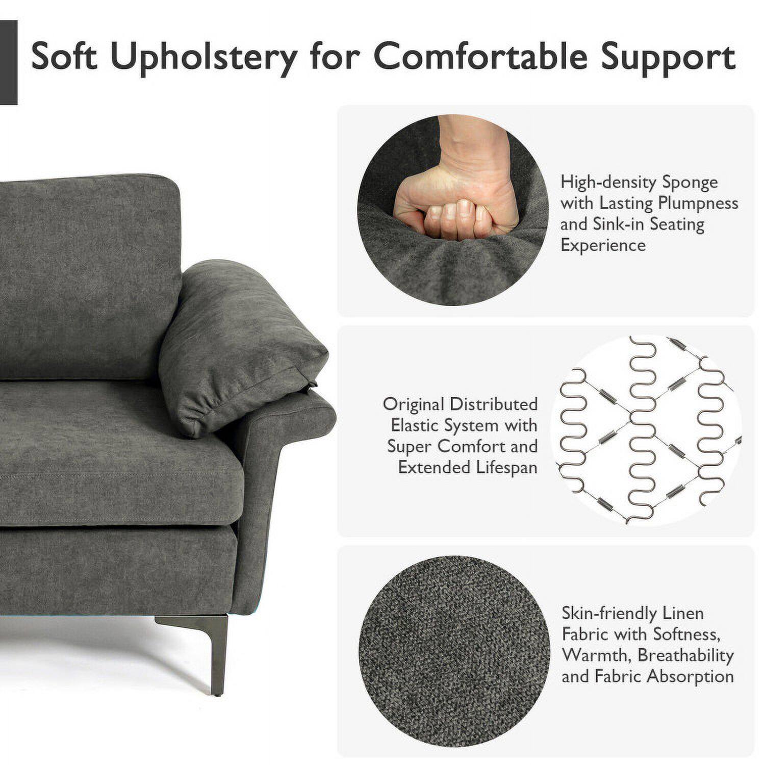 Soft Upholstery for Comfortable Support

- High-density Sponge with Lasting Plumpness and Sink-in Seating Experience
- Original Distributed Elastic System with Super Comfort and Extended Lifespan
- Skin-friendly Linen Fabric with Softness, Warmth, Breathability, and Fabric Absorption