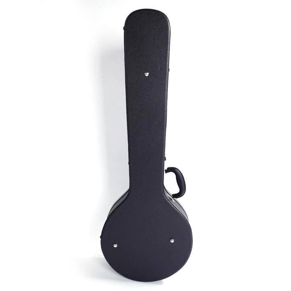Back. Home Collection - Hardshell Leather Hard Case for 5-String and 6-String Banjos - Black.