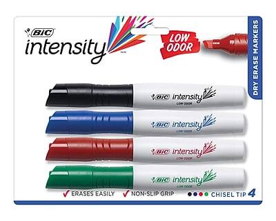 BIC intensity
LOW ODOR
DRY ERASE MARKERS
BIC intensity
ERASES EASILY
NON-SLIP GRIP
CHISEL TIP
4