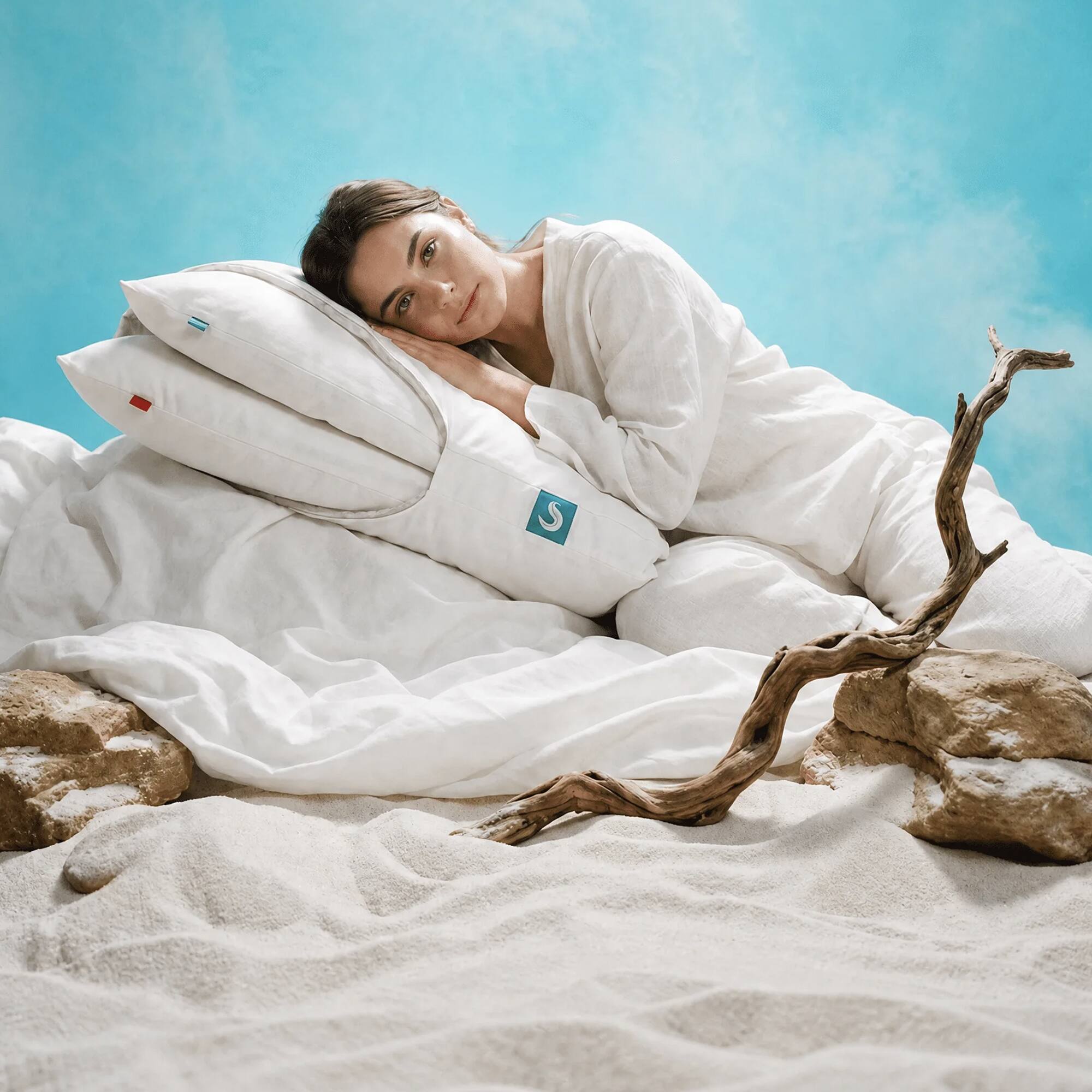 Alt View 10. Sleepgram - Sleepgram Bed Support Sleeping Pillow with Microfiber Cover, King Size, White - White.