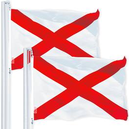 G128 - Alabama State Flag 3x5 ft 2-Pack 150D Printed Polyester - Assorted Colors