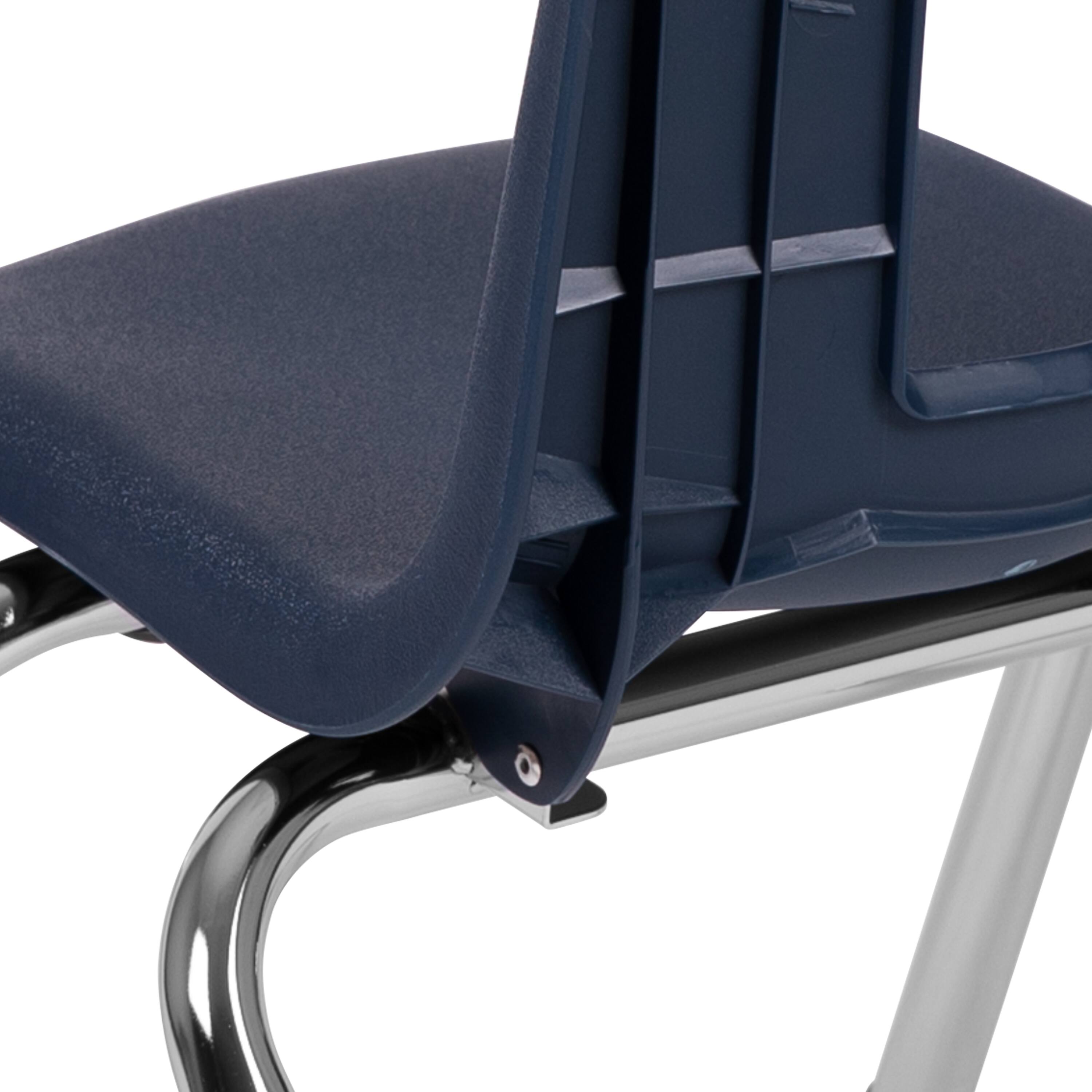 Alt View 10. Emma + Oliver - Student Stack School Chair - 12-inch - Navy.
