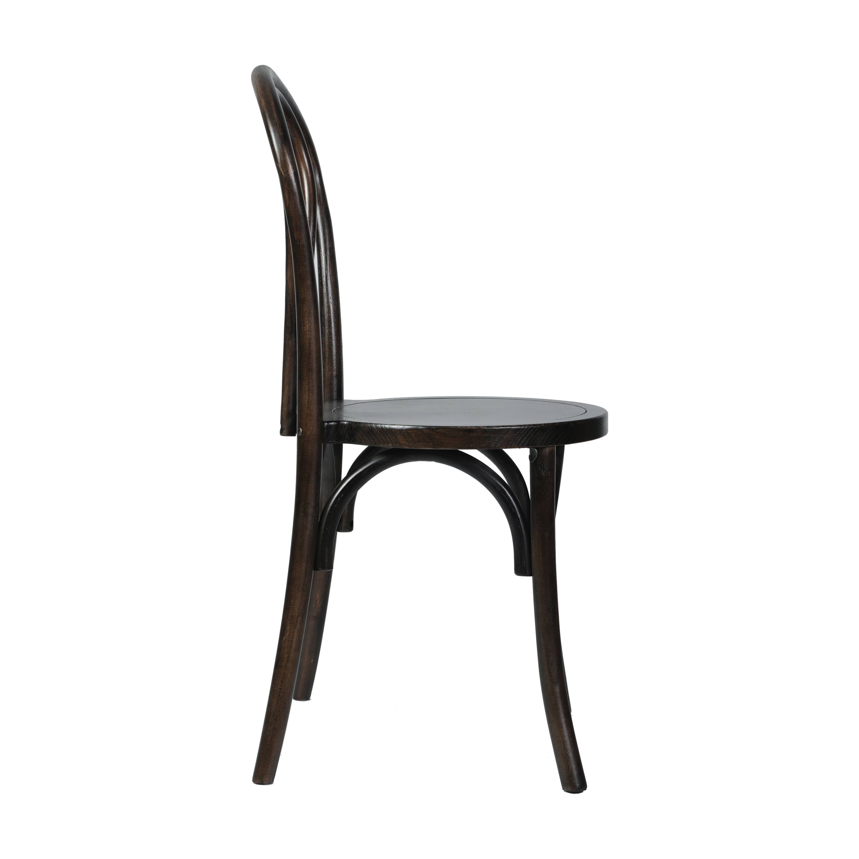 Alt View 7. Emma + Oliver - Swartz Solid Wood Thonet Style Stack Dining Chair - Early American Wood.