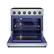 Alt View 1. Thor Kitchen - Gordon Ramsay Series by Thor Kitchen 6.0 Cu. Ft Freestanding Electric Range with Navy Blue Hardware - Stainless Steel.