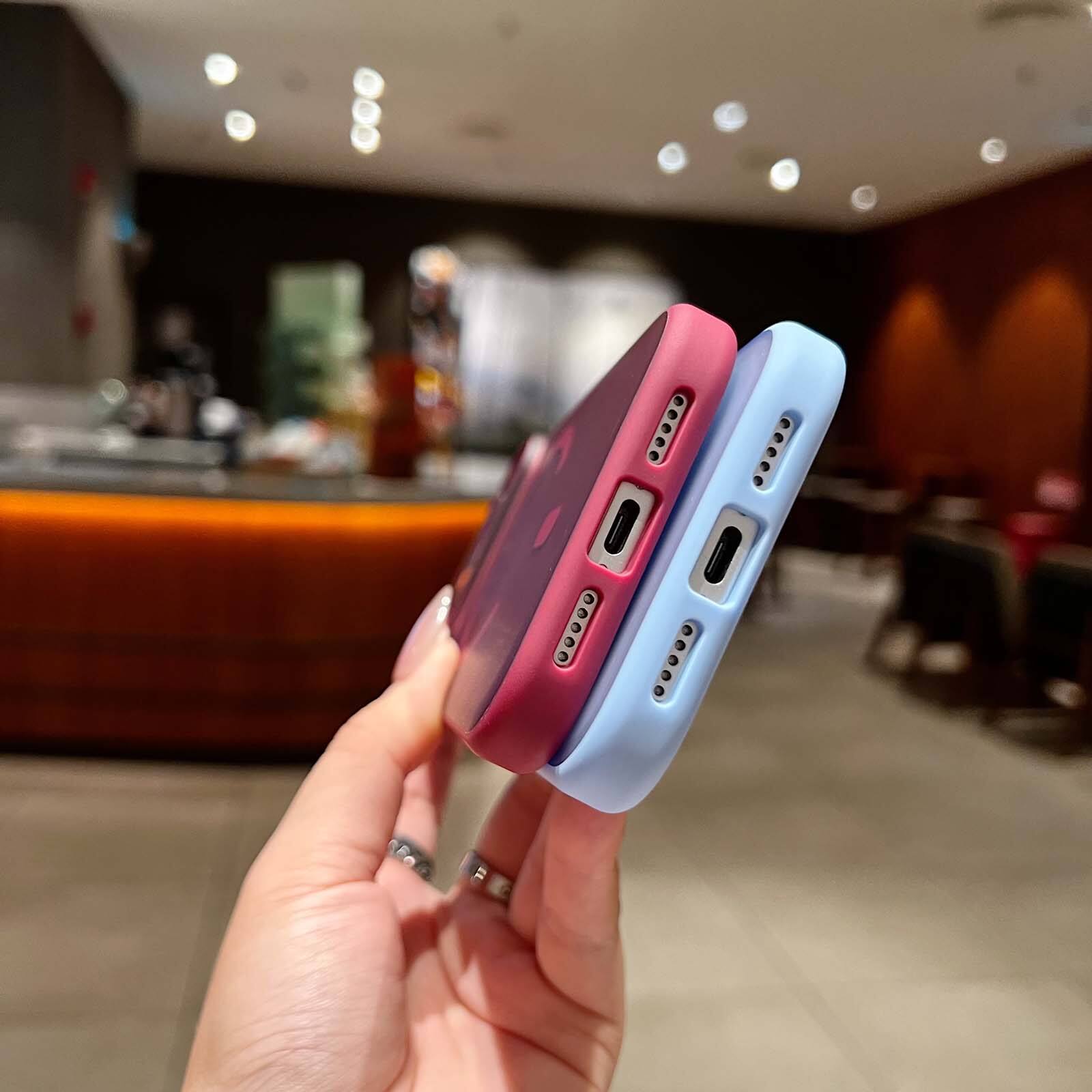 Alt View 4. Dteck - Magnetic Wireless Charging Case for Apple iPhone 17 Pro Max, Shockproof Matte Frosted Slim PC+TPU Rugged Cover - Lightblue.