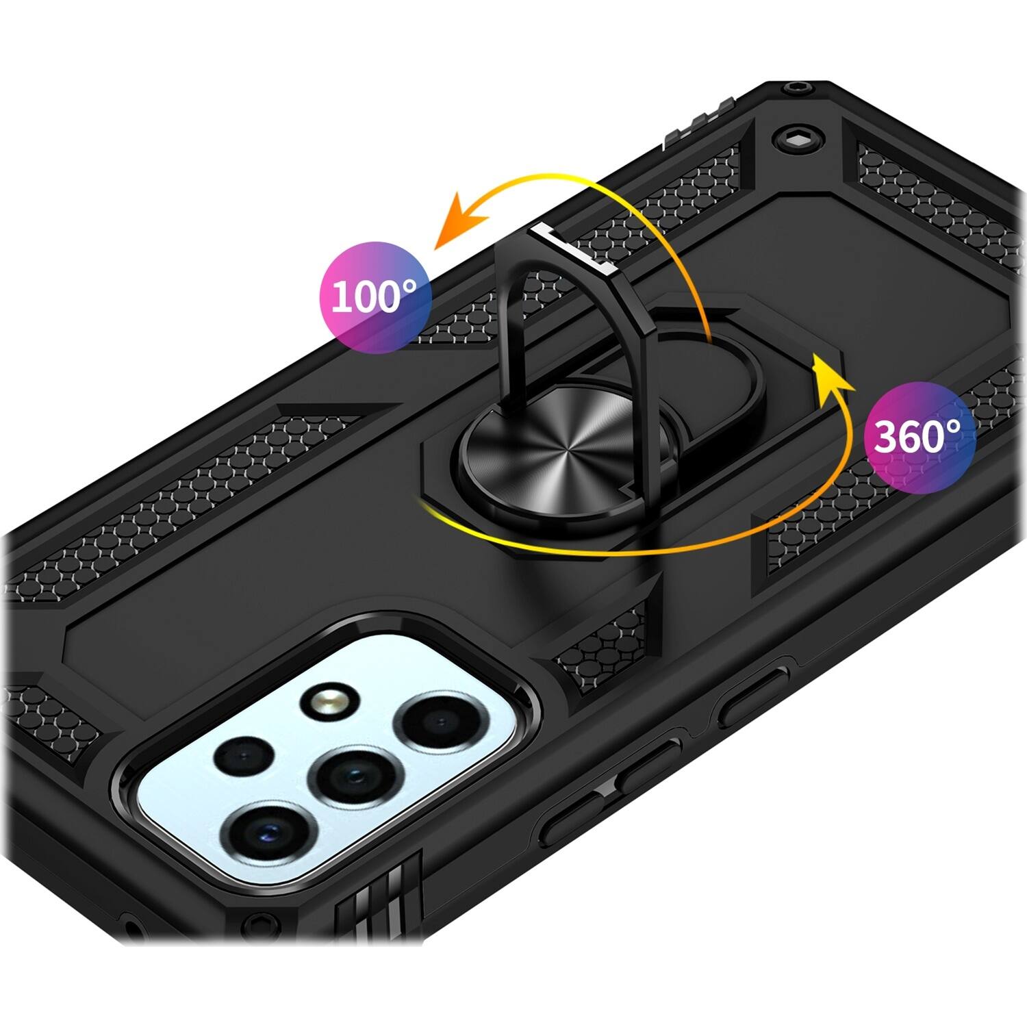 Alt View 14. SaharaCase - Military Kickstand Case for Samsung Galaxy A53 5G - Black.