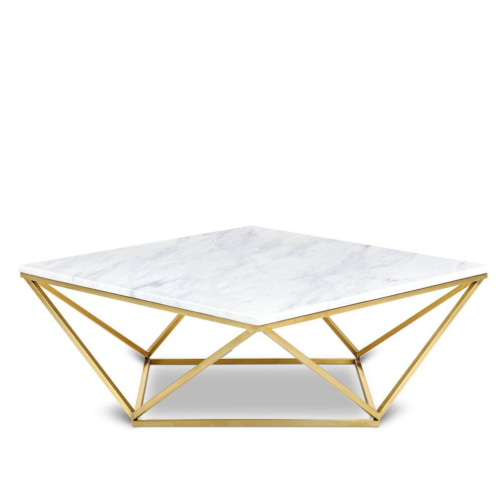 Front. Meridian Furniture - Mason Gold Coffee Table - Gold.