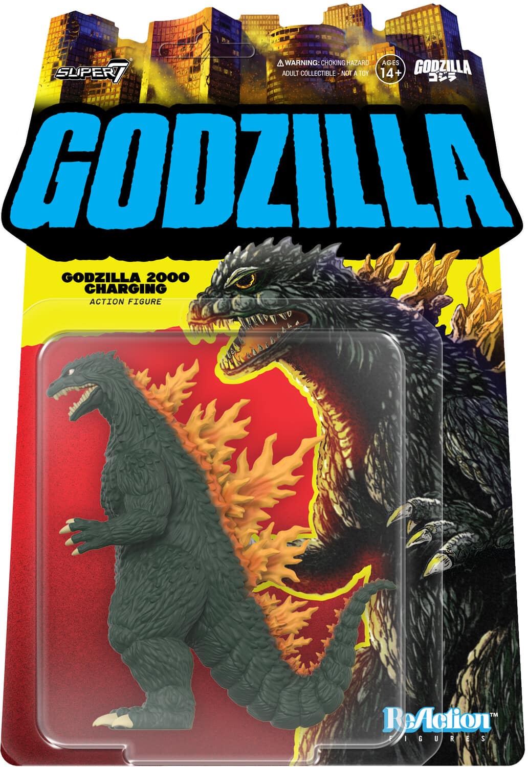 Super7 Toho ReAction Figures Wv10 Godzilla (2000, Charging