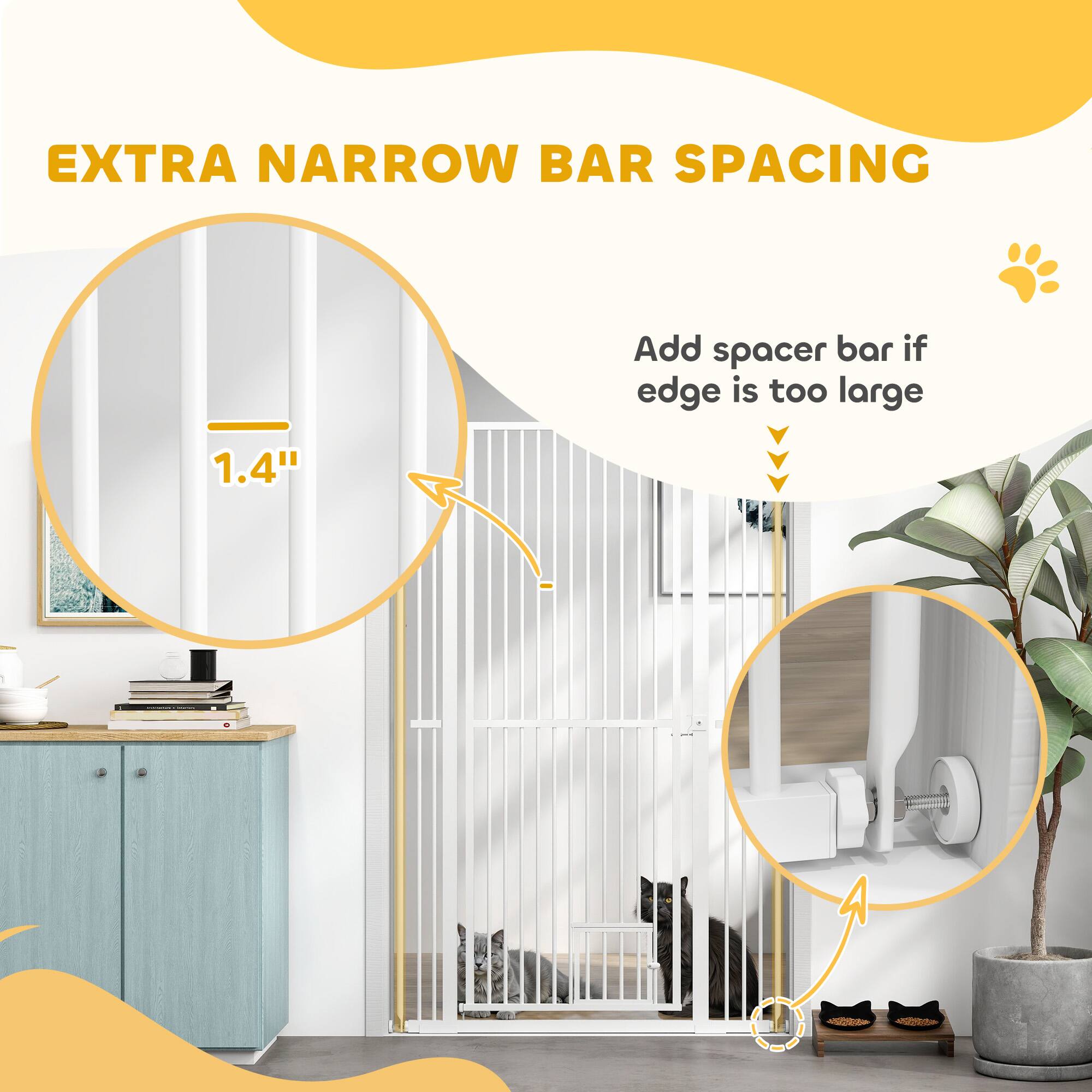 EXTRA NARROW BAR SPACING

Add spacer bar if edge is too large

1.4"