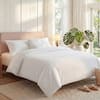 Front. Malletson - Queen Size Bed Sheet Set - 5-Piece Luxury All Season Bedding Collection, Soft Polycotton Blend Sheets with Pillowcases - White.