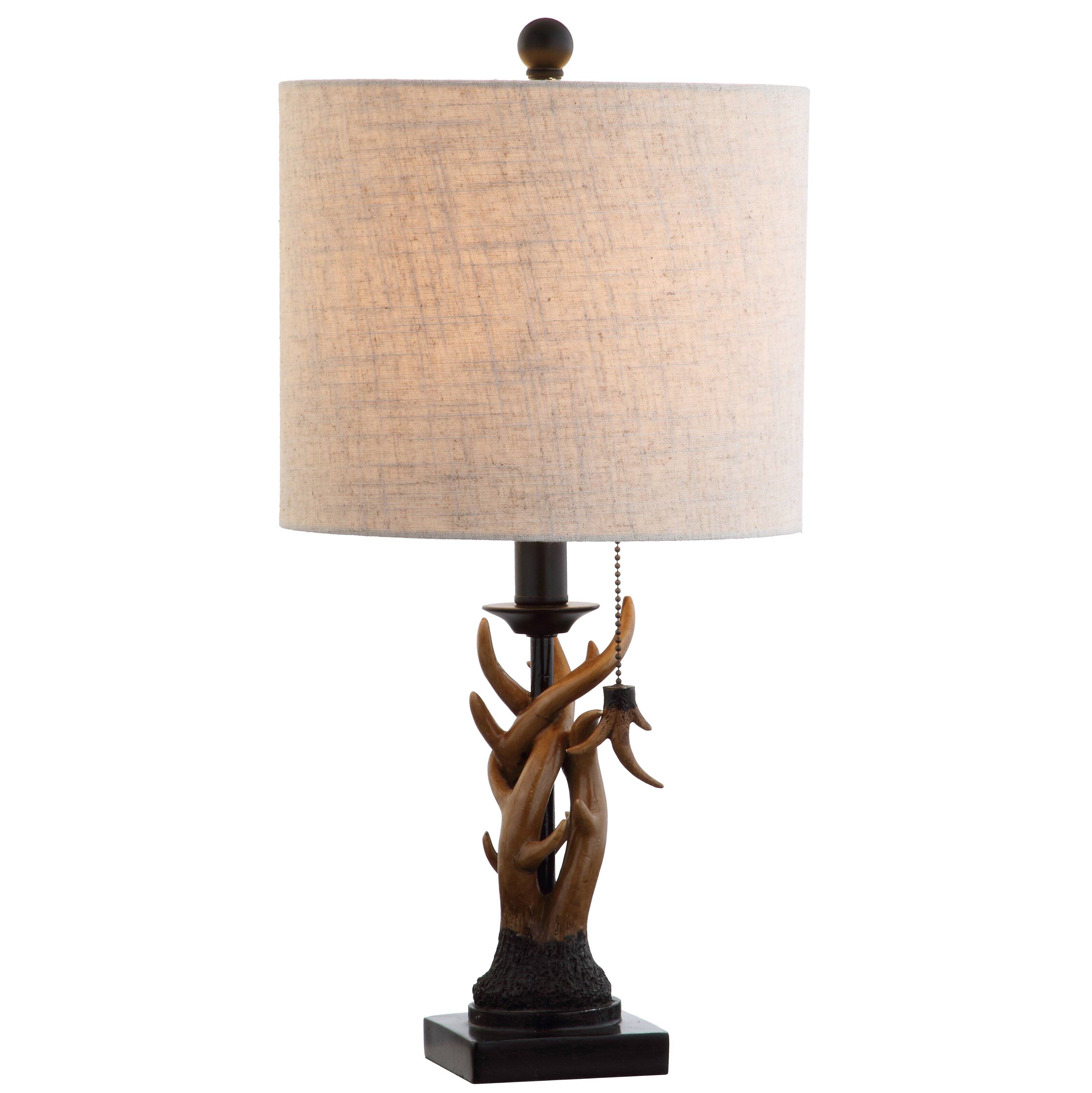 Jonathan Y - Gaston 20.5" Resin Mini LED Table Lamp, Brown - Black/Brown