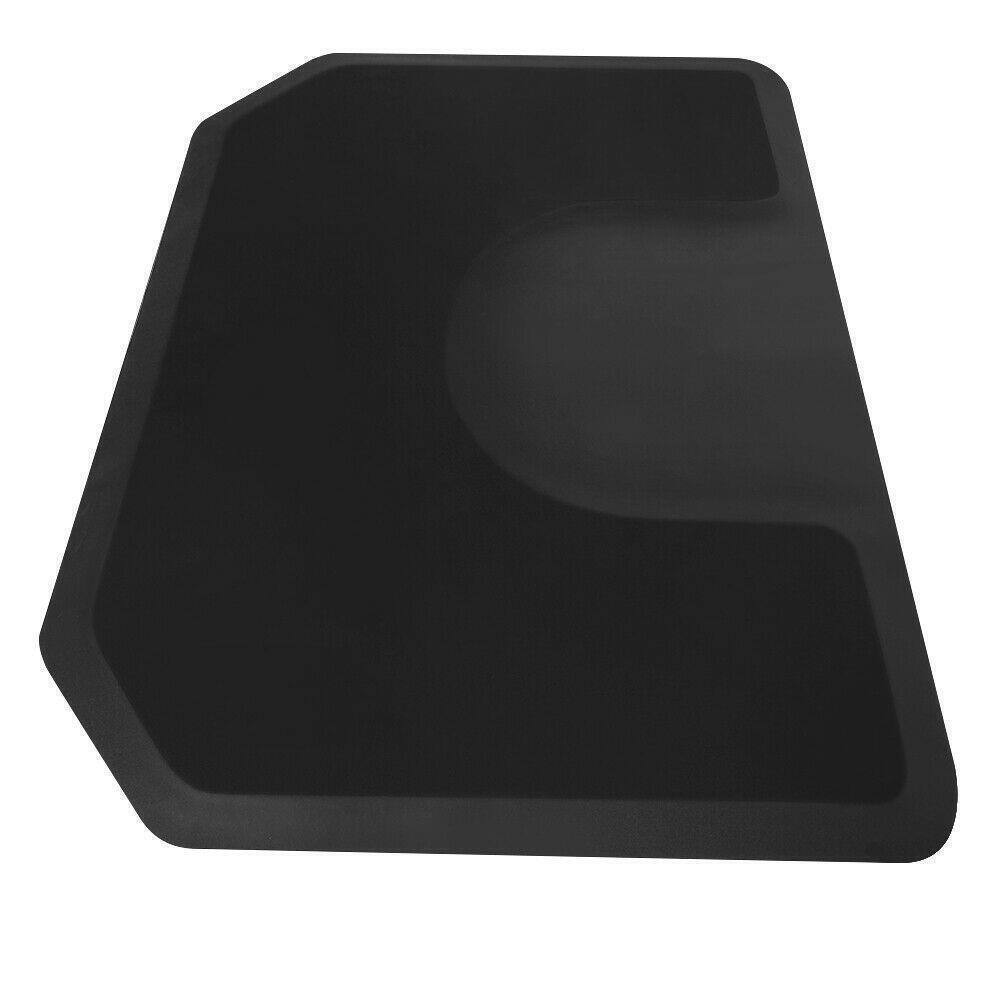 Alt View 2. Winado - 4' x 5' x 1/2" Salon Anti-Fatigue Chair Mat Hexagon Floor Mat with Circle Cut Out for Styling Chair, Beauty, Barber Shop - Black.