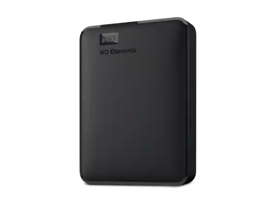 Front. Western Digital - WD 6TB Elements Portable Storage USB 3.2 Gen 1/USB 3.0 (USB 2.0 compatible) Model WDBHJS0060BBK-WESN Black - Black.