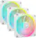 Front. CORSAIR - CUE LINK LX120 RGB 120mm PWM Fans Starter Kit (3-pack) - White.