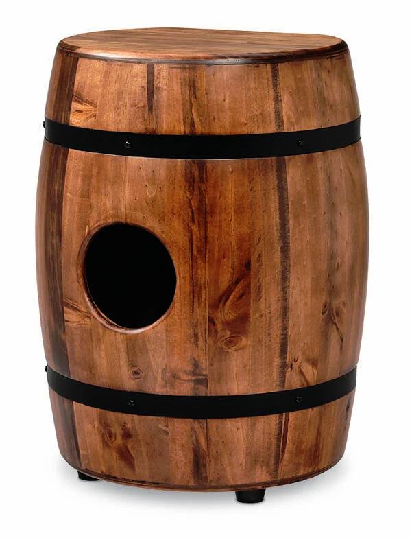 Left. Latin Percussion - Stave Cajon Drum New Zealand Pine Deep Bass Tone.