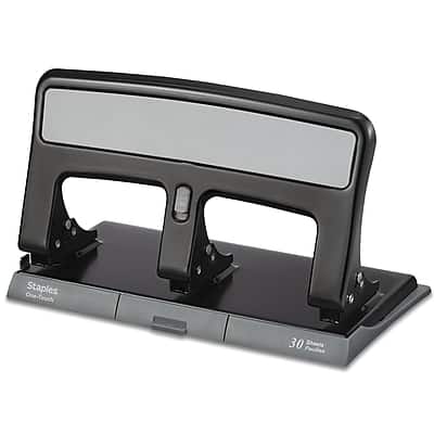 Staples - One-Touch 3-Hole Punch, 30 Sheet Capacity, (26614) - Black price history on PriceWatchPro