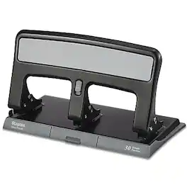 Staples - One-Touch 3-Hole Punch, 30 Sheet Capacity, (26614) - Black