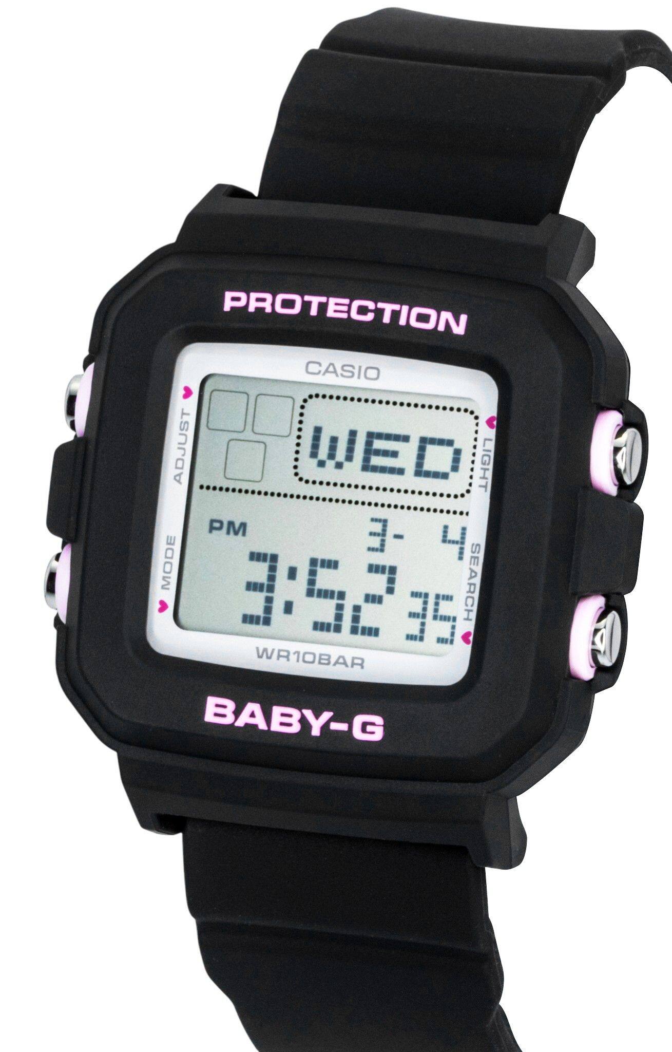 PROTECTION CASIO ADJUST WED LIGHT PM 3:52 35 WR10BAR BABY-G