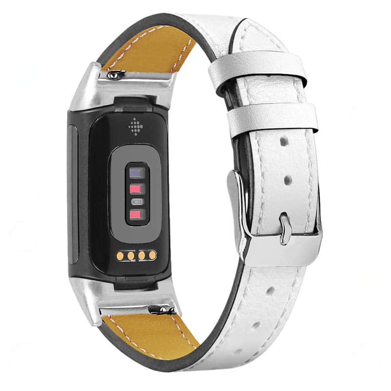 StrapsCo - Everyday Genuine Leather Watch Band Strap For Fitbit Charge 6 - Frost White price history on PriceWatchPro