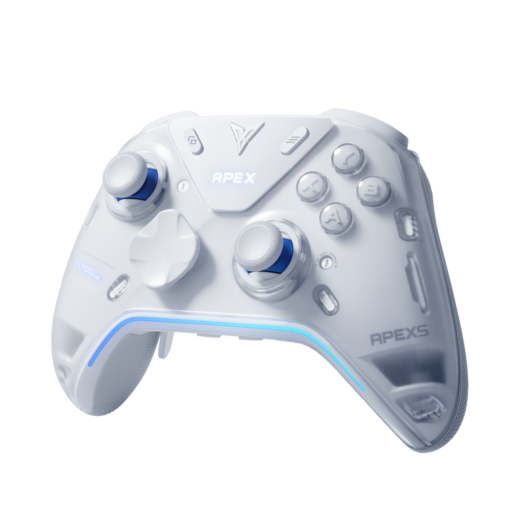 FLYDIGI - Apex 5 PC Controller, Forceflex Joystick 2.0, ForceAdapt Triggers, 3ms Ultra-Low Latency - White