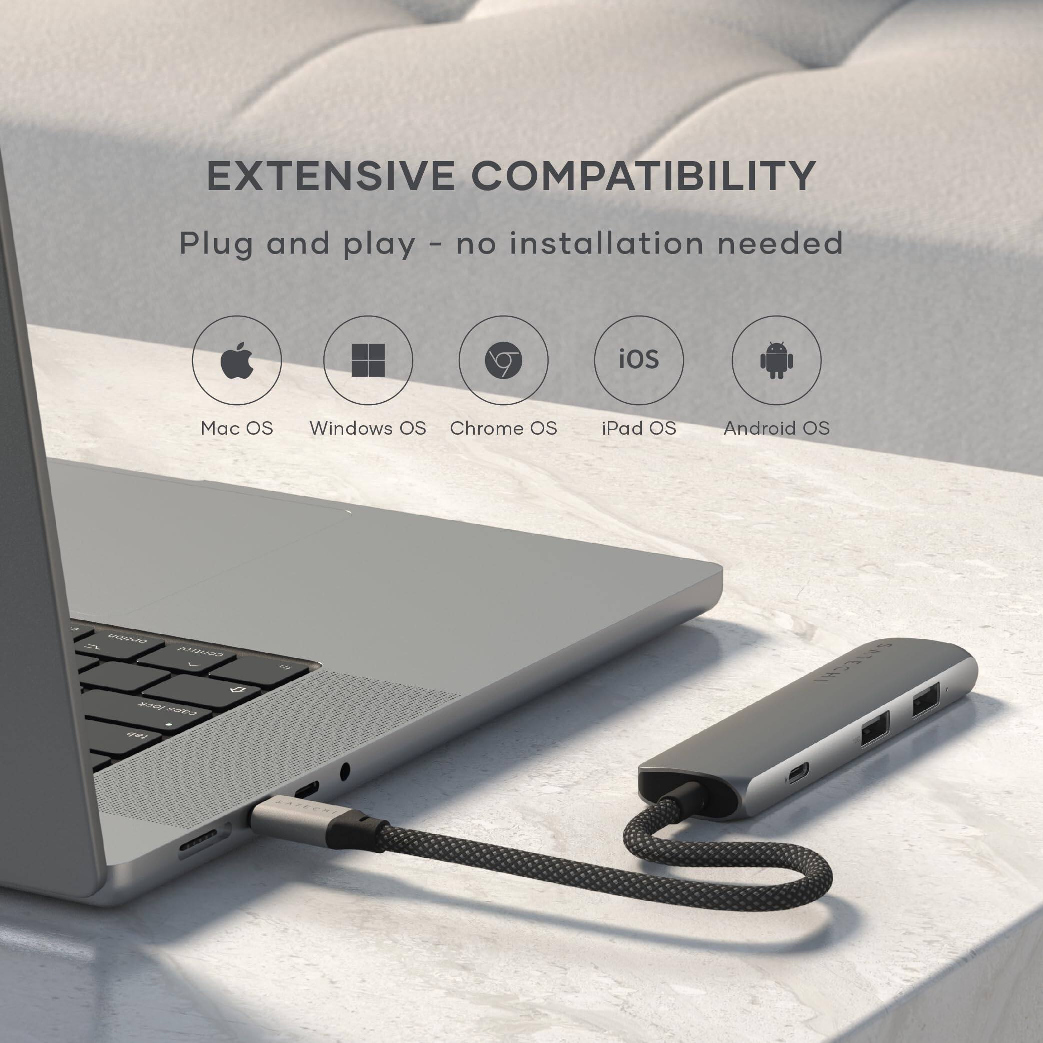 EXTENSIVE COMPATIBILITY  
Plug and play - no installation needed  
iOS ac OS Windows OS Chrome OS iPad OS Android OS