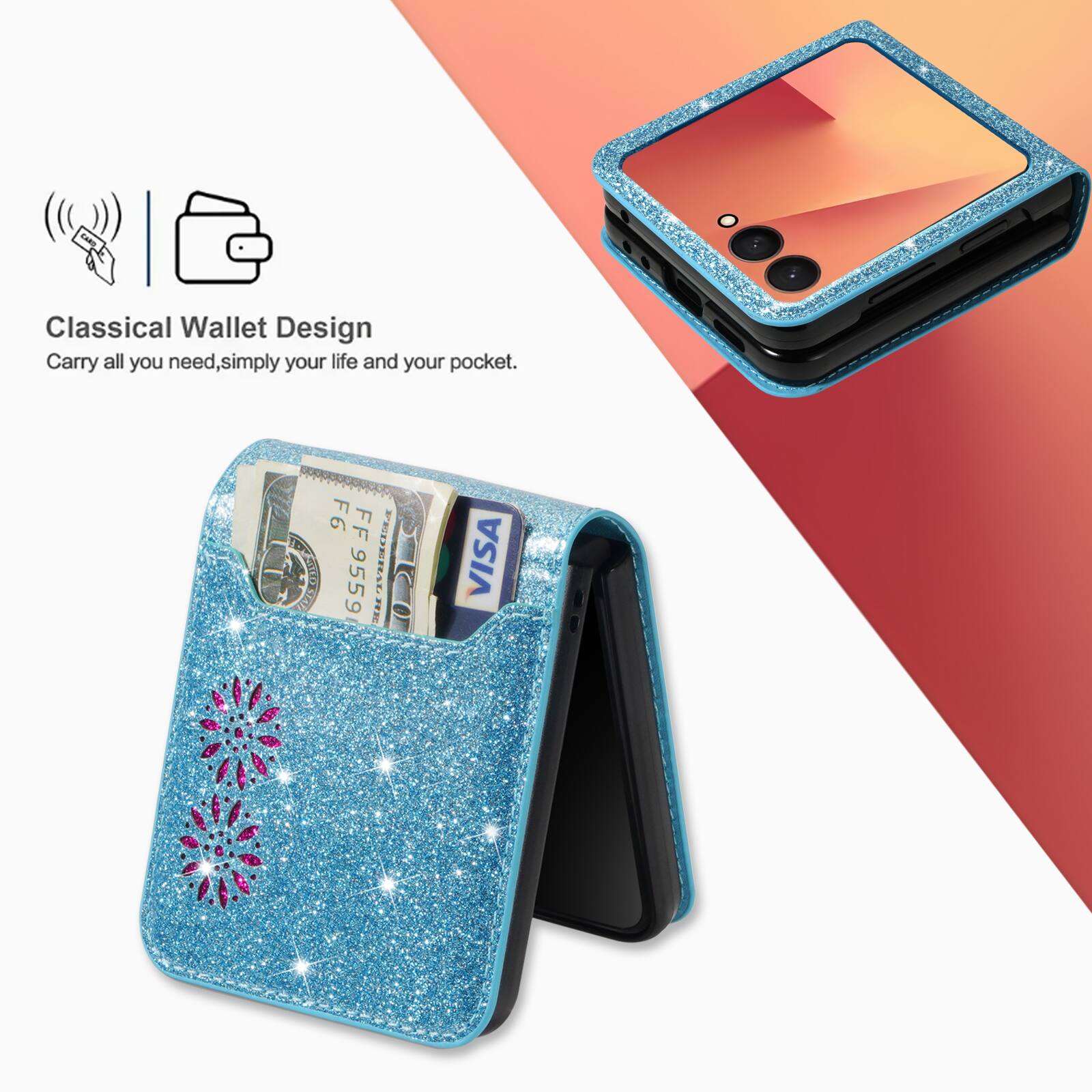 Classical Wallet Design  
Carry all you need, simply your life and your pocket.  
F6 FF AT 9559  
FEDERALHE D VISA