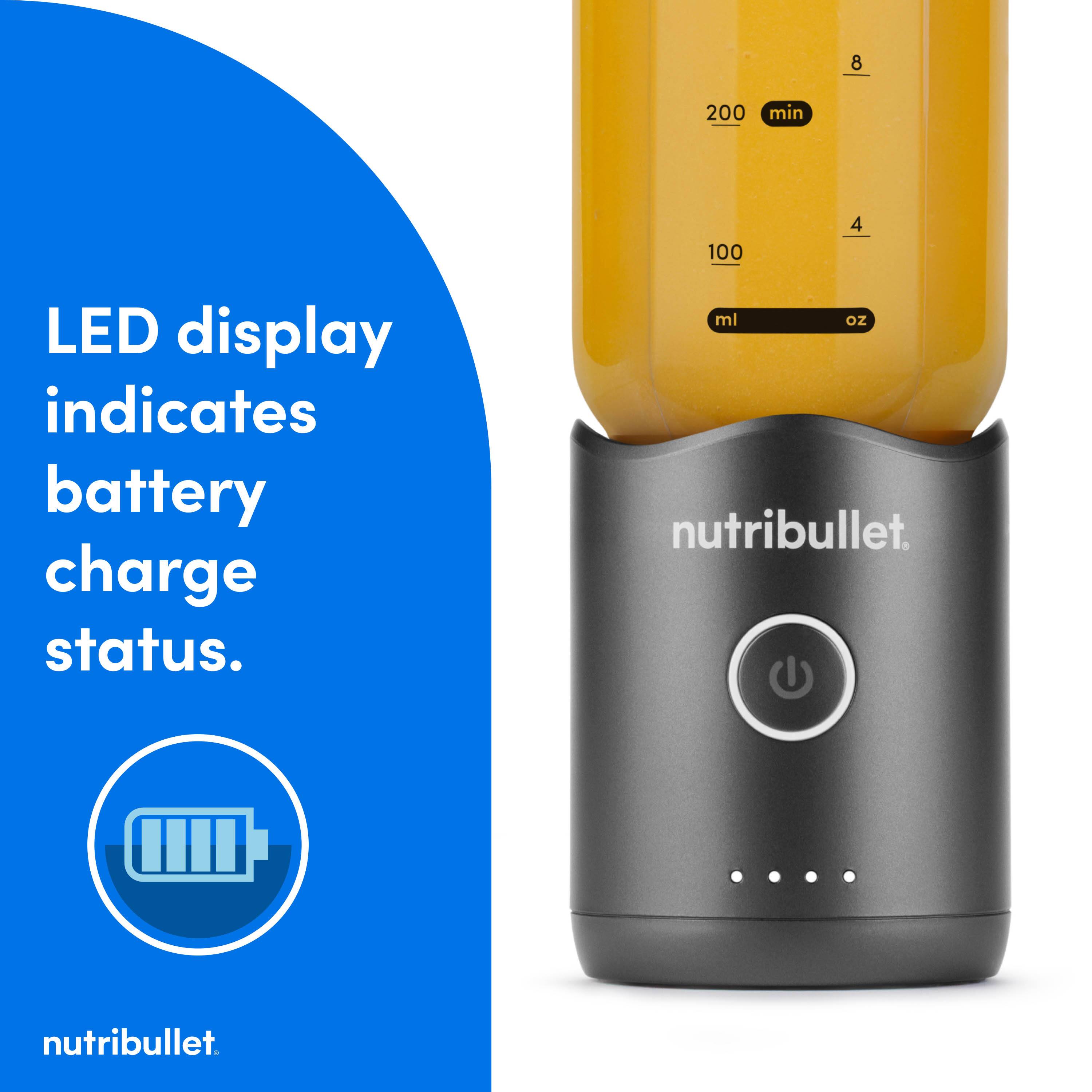 LED display indicates battery charge status.  
nutribullet.