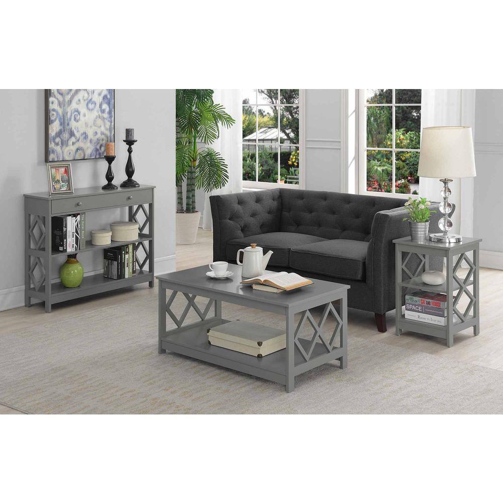 Alt View 2. Convenience Concepts - Diamond Coffee Table - Gray.