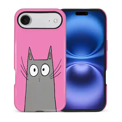 Front. BUBM - Smartphone Case for iPhone - 2-Layer Durable Smartphone Protection Case - Shy Cat - Shy Cat for iPhone Air.