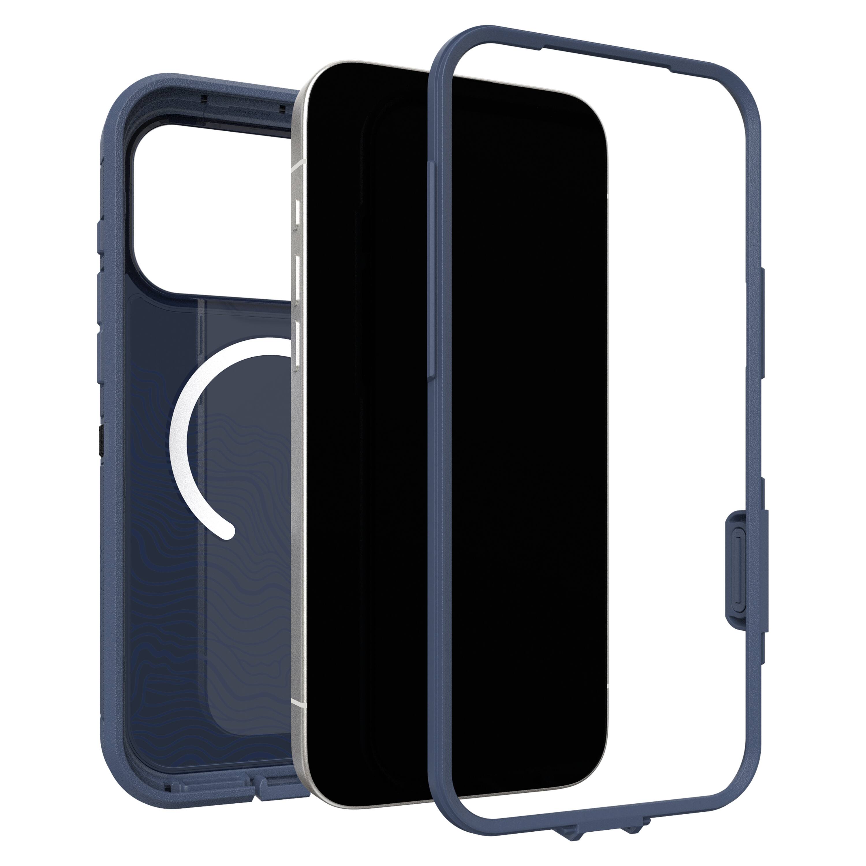 Back. OtterBox - Defender Series Pro XT Hard Shell for Apple iPhone 17 Pro Max - Blue.