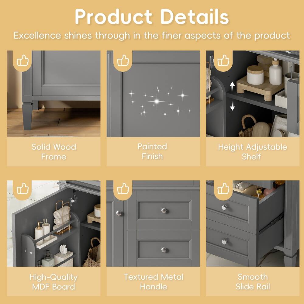 Product Details  
Excellence shines through in the finer aspects of the product

- Solid Wood Frame
- Painted Finish
- Height Adjustable Shelf
- High-Quality MDF Board
- Textured Metal Handle
- Smooth Slide Rail