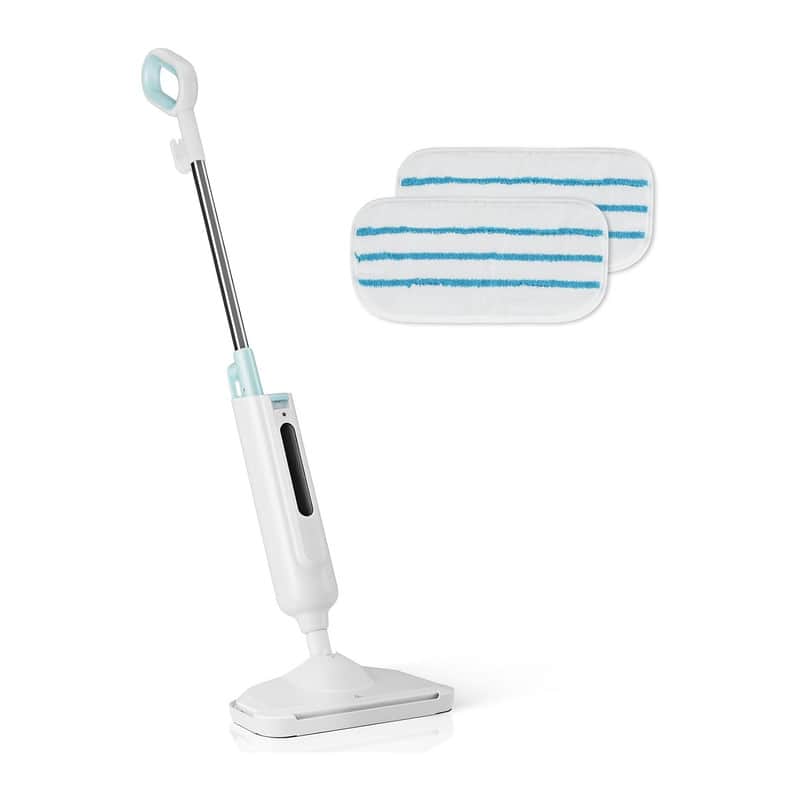 AOITUN - Lightweight Steam Mop: 2 Washable Pads for Hardwood/Tile/Laminate/Carpet