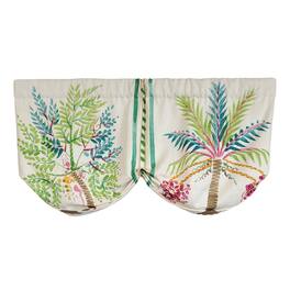 RLF Home - 3" Rod Pocket High Quality Fabric Felicity Stationary Balloon Valance for Windows 50" x 23" - Multi