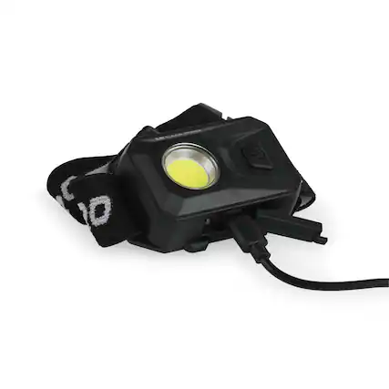 Front. LUXPRO - Rechargeable LED Headlamp, 250 Lumens - Black.
