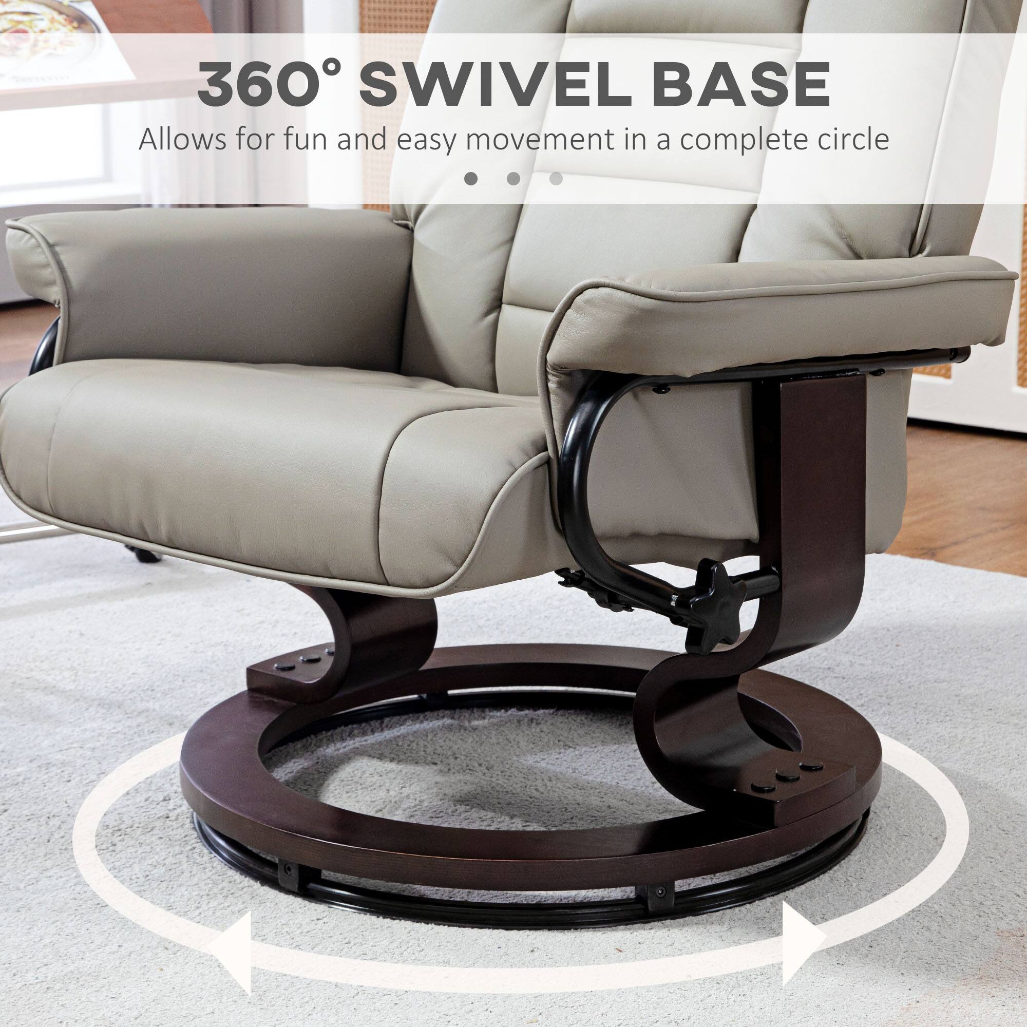 360° SWIVEL BASE  
Allows for fun and easy movement in a complete circle