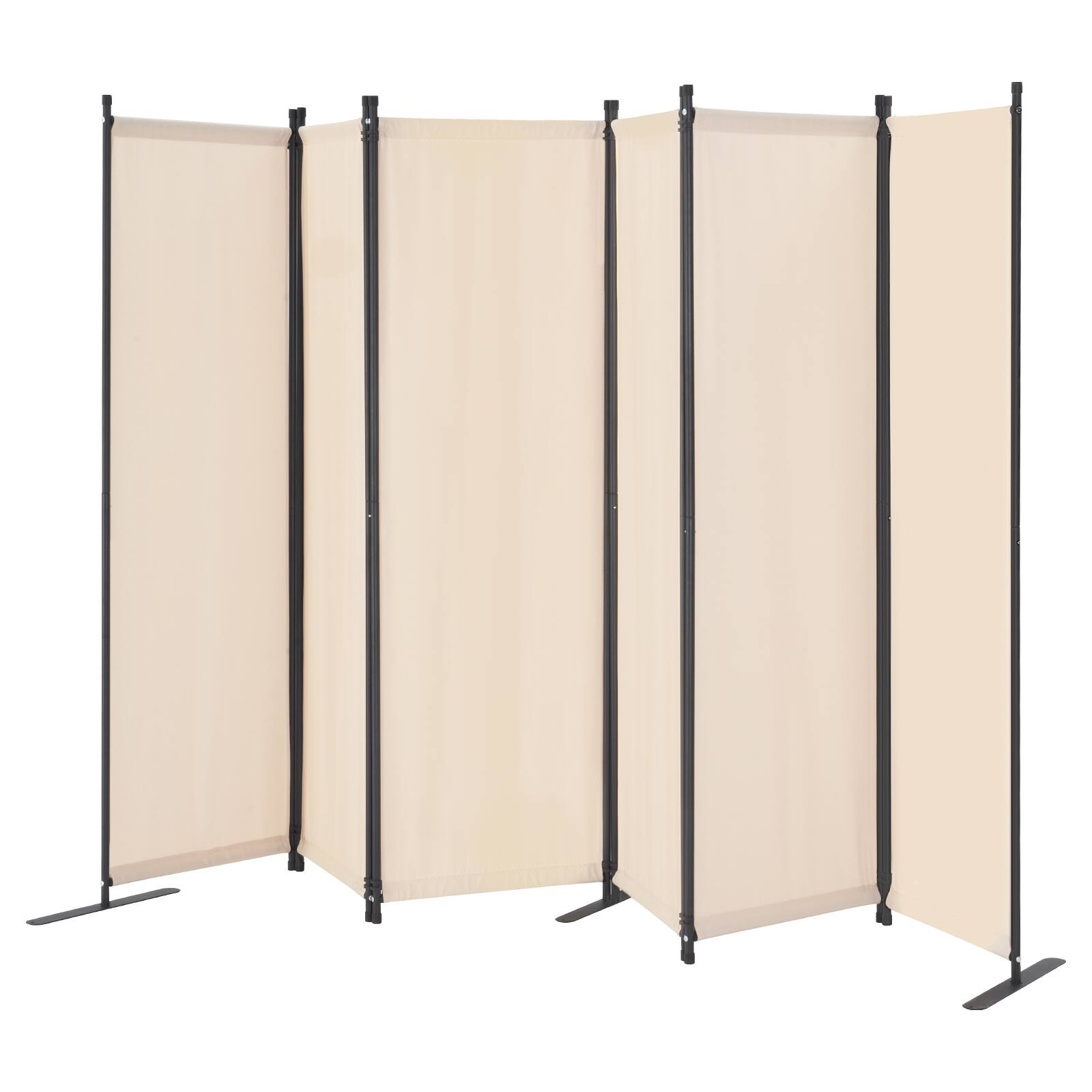 Alt View 5. VEVOR - Room Divider, 6 Panel Room Divider, Folding Privacy Screen and Portable Partition Divider for Room Separation - Beige.