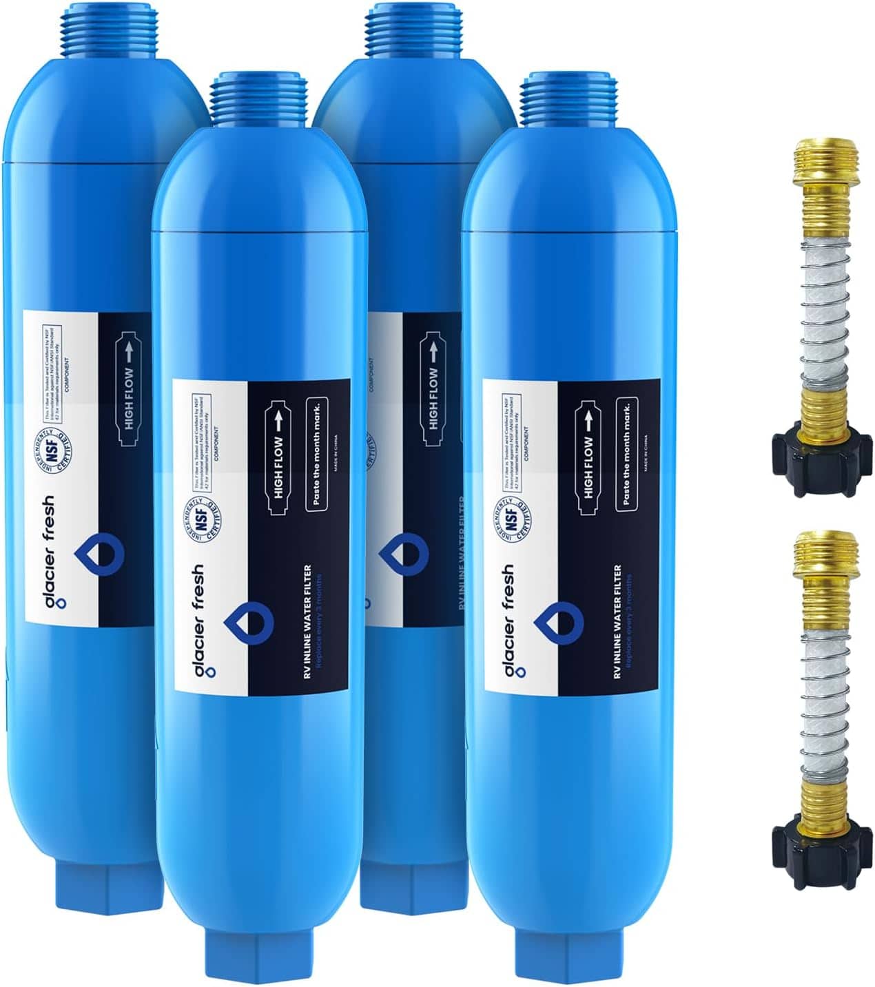 glacier fresh
HIGH FLOW
RV INLINE WATER FILTER
NSF
every 6 months mark.
NSF
every 6 months mark.
NSF
every 6 months mark.
NSF
every 6 months mark.