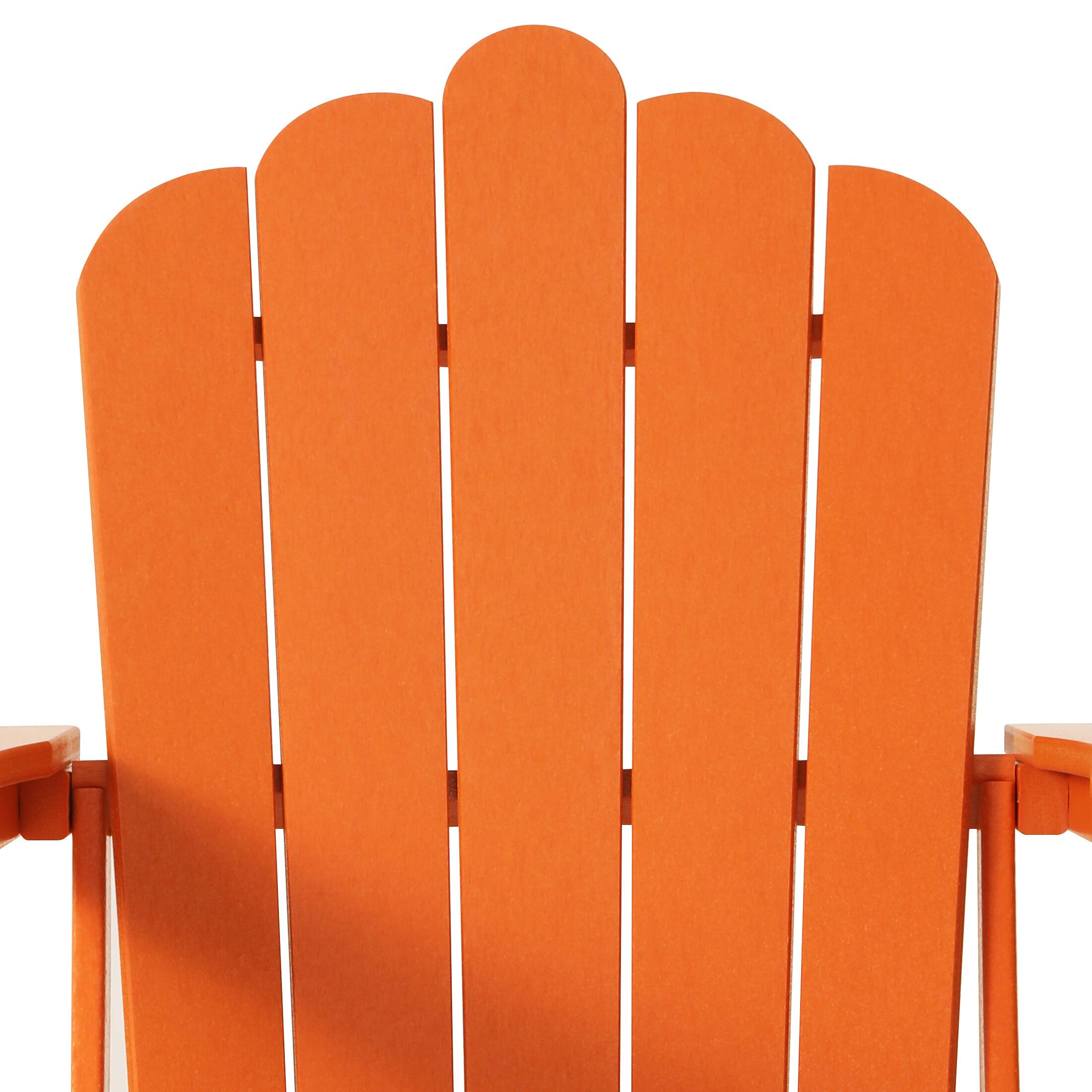 Alt View 1. WestinTrends - WestinTrends Highland Outdoor Patio HDPE Adirondack Chair With Cup Holder - Orange.