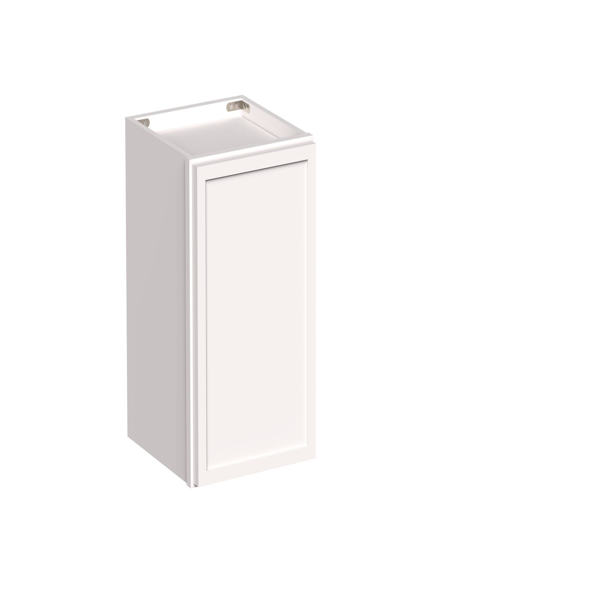 Angle. Boyel Living - 12-in W x 18-in H x 12-in D Slim Shaker RTA Kitchen Wall Cabinet with Soft-Close - Snow White.