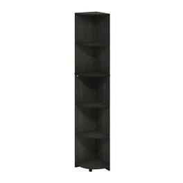 FurniFact - Wooden bookcase with sleek design for home or office storage - Espresso