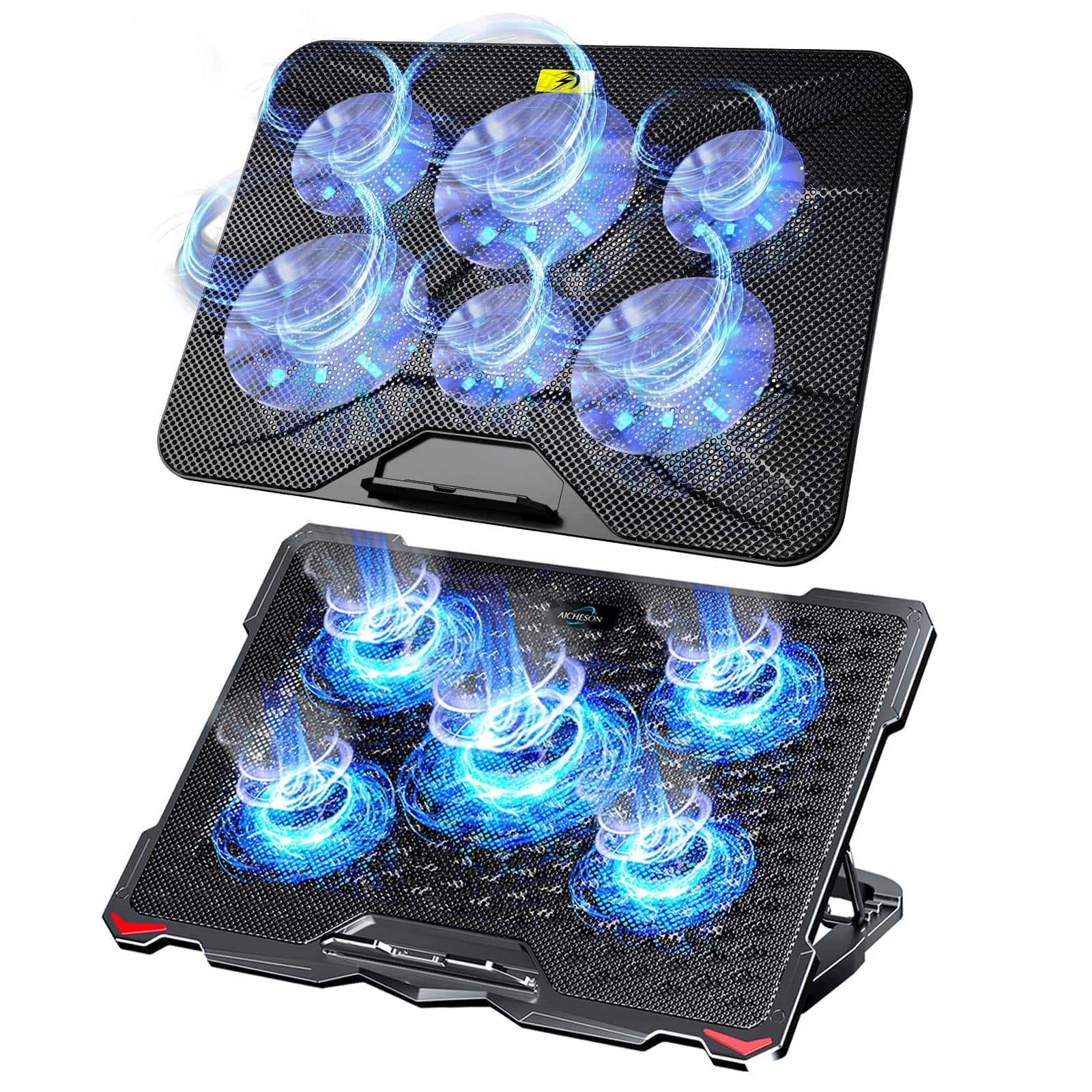 HongFei - S035 Laptop Cooler and 003 Laptop Cooling Pad Set - Blue
