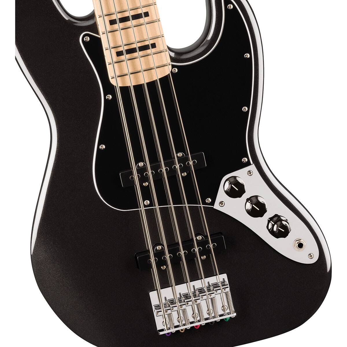 Alt View 2. Fender - Fender Squier Affinity Series Active Jazz Bass V 5-String Guitar, Black Metallic.
