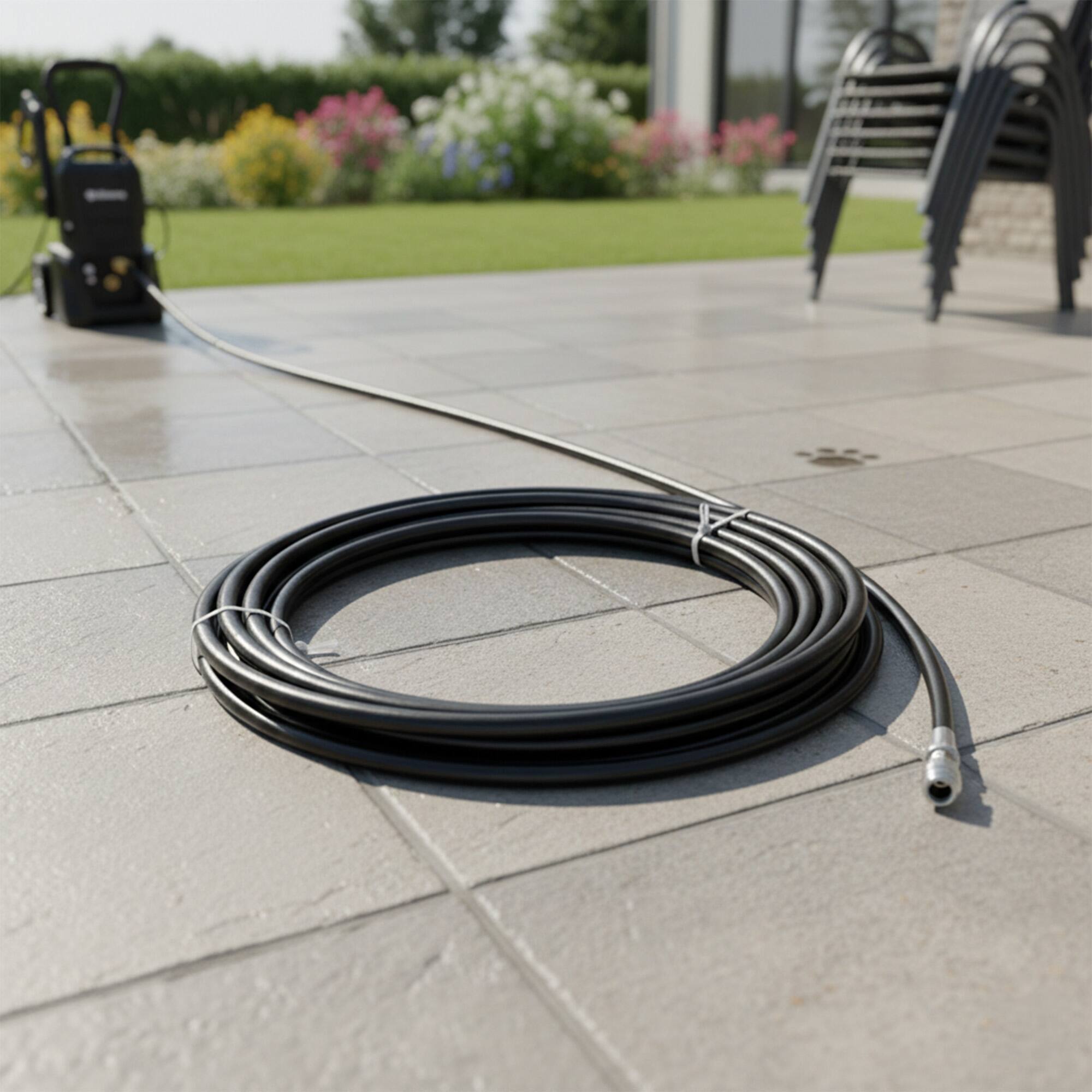 Alt View 2. Shop Tuff - Shop Tuff Heavy-Duty Clog Buster Drain Cleaner, 100 Ft Sewer Jet Hose, 4800 PSI - Black.