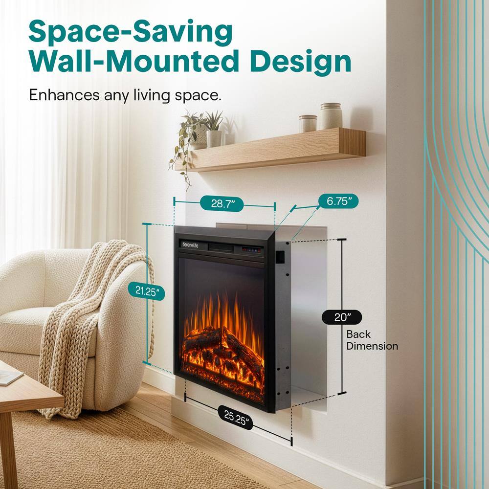 Space-Saving Wall-Mounted Design Enhances any living space.

- 28.7"
- 6.75"
- 21.25"
- 20" Back Dimension
- 25.25"
