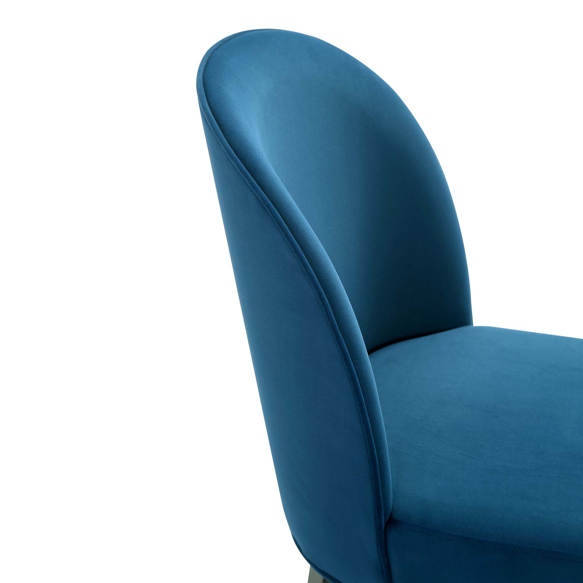 Alt View 1. Manhattan Comfort - Hillman Modern Wood Upholstered Dining Chair - Set of 2 - Blue.