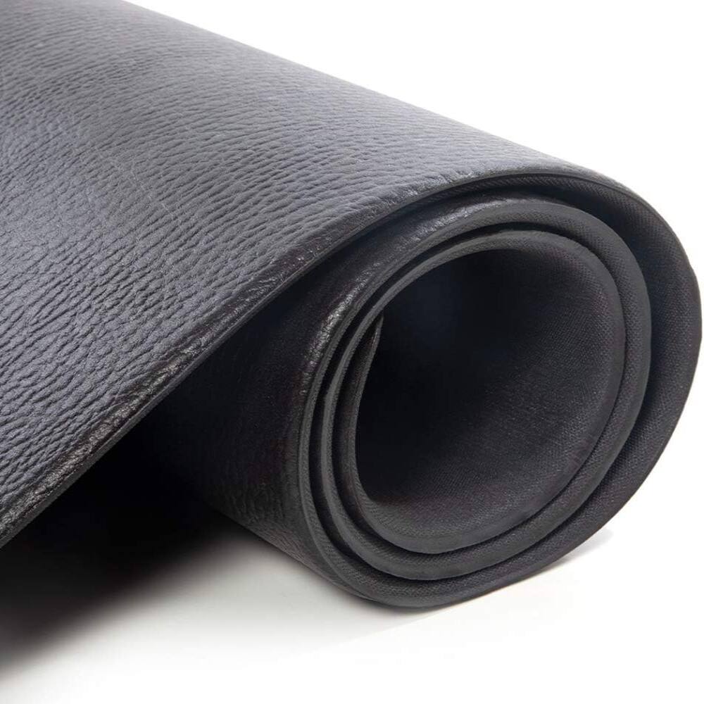 Alt View 1. Power Systems - Hanging Fitness Mat 48" x 24" - Padded Closed-Cell Foam Yoga Mat with Hanging Holes - Jet Black.