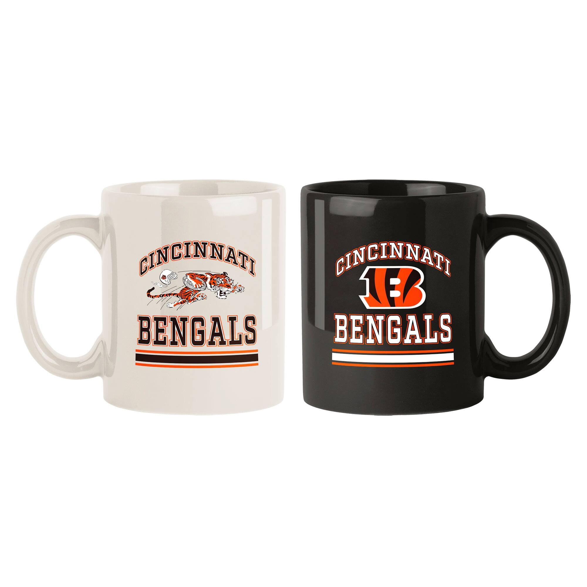 Logo Brands - Cincinnati Bengals Two-Pack 15oz. Color Mug Set - Multicolor