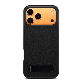 Dteck - for Apple iPhone 17 Pro Max Magnetic Case with Built-in Hidden Kickstand,Lychee Texture Shockproof Protective Cover - Black