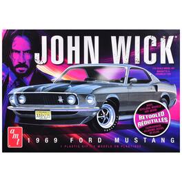 Skill 2 Model Kit 1969 Ford Mustang "John Wick" (2014) Movie 1/25 Plastic Model by AMT - Multicolor