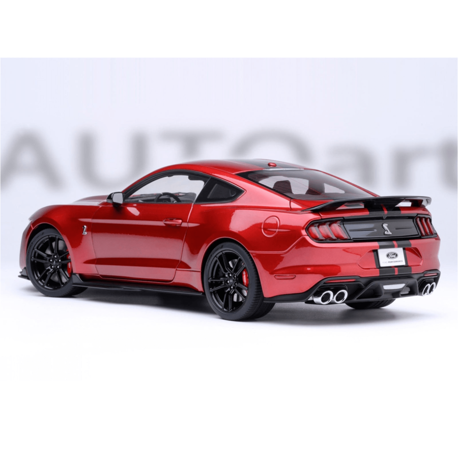 Podcoc Model Ford Mustang Shelby GT500 Rapid Red Metallic with Black Stripes 1/18 ...